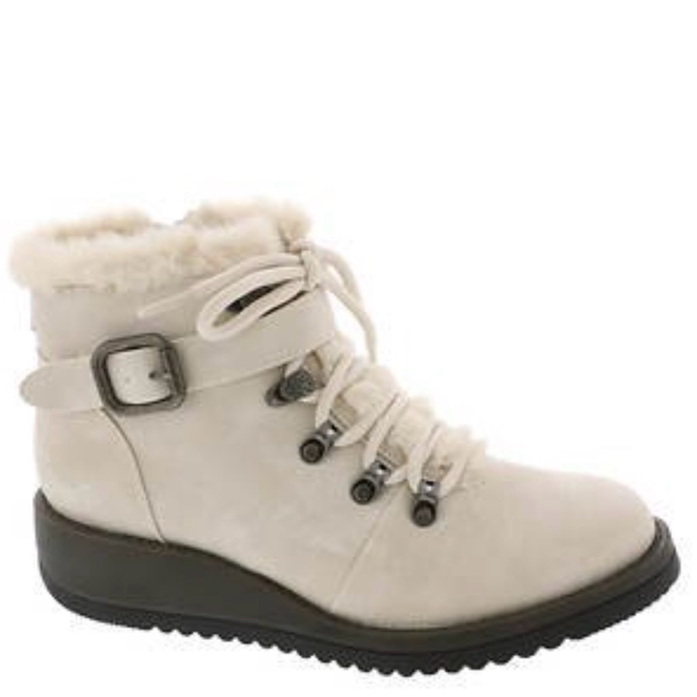 Cozy Cream Ankle Booties with Buckle Detail